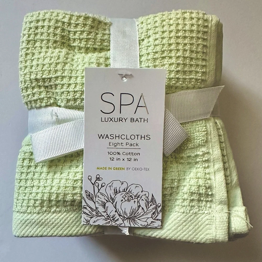🎁8PC SPA Luxury Bath Washcloths - 12” x 12” - Multi Color